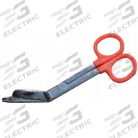 EMI Colorband Scissor: Bandage Scissors, Stainless Steel, Angled, Plastic, 5 1/2 in Overall Lg (MPN 310 ORANGE). Key specifications — Disposability: Reusable; Product Type: Bandage Scissors; Color: Orange; Blade Material: Stainless Steel; Handle Material: Plastic; Brand: EMI; Blade End Type: Angled.