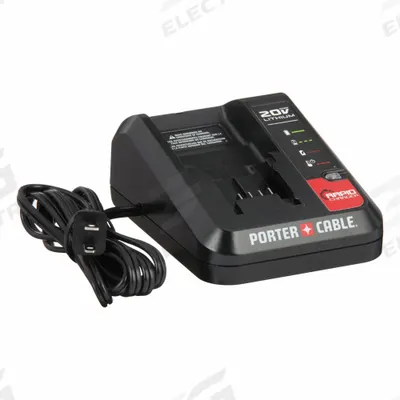 PORTER CABLE Battery Charger: Single-Port Charging, For 20V DC, 2 Ah Charged in 1-Hour - Assorted Brands Battery Chargers