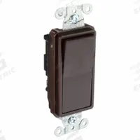 HUBBELL Wall Switch: Rocker Switch, 3-Way, Maintained, Brown, 120/277V AC, 15 A (MPN DS315). Key specifications — Illuminated: No; Voltage Rating: 120/277V AC.