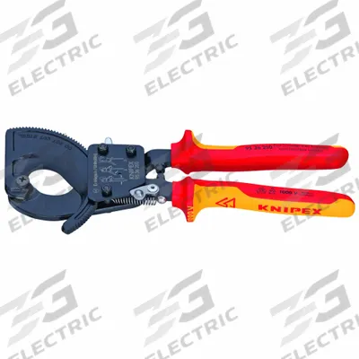 KNIPEX Insulated Cable Cutter: Multi-Component Handle, Shear - Insulated Electrical & Data Cable Cutters
