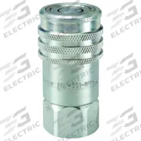 PARKER Hydraulic Quick Connect Hose Coupling: 1/2 in Coupling Size, Steel, 45.42 lpm Max. Flow Rate (MPN FEM-501-12FP). Key specifications — Thread Size: 3/4"-14; Body Material: Steel; Brand: PARKER.