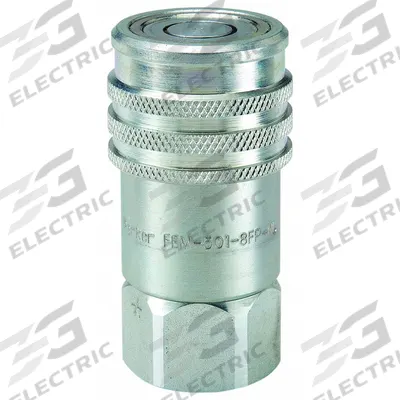 PARKER Hydraulic Quick Connect Hose Coupling: 1/2 in Coupling Size, Steel - FEM Series Hydraulic Quick-Connect Coupling Bodies
