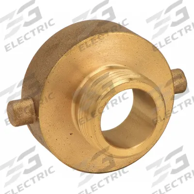 MOON AMERICAN Fire Hose Adapter: 1 in_1 1/2 in Compatible Pipe Size, NH x NH, Straight - Brass Rigid Fire Hydrant & Standpipe Adapters