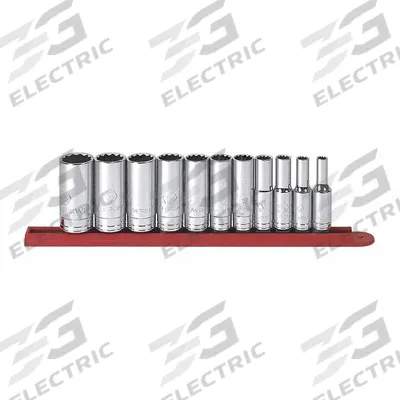 GEARWRENCH Socket Set: 3/8 in Drive, 6-Point, SAE - SAE Socket Sets with Drive Tools