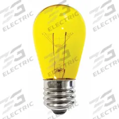 APPROVED VENDOR Incandescent Bulb: Medium Screw (E26), Incandescent, (S) Sign, S14, 11 W Watt, 2800K (MPN 11S14 TY 130V). Key specifications — attr233510: S14; attr233525: 130V AC; attr518949: 2800K; attr239859: APPROVED VENDOR; attr935304: Colored.
