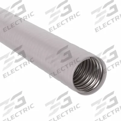 CALBRITE Liquid-Tight Metal Conduit: 1 1/2 in Trade Size, Gray, 25 ft Nominal Lg - Corrosion Resistant Liquid-Tight Metallic Conduit