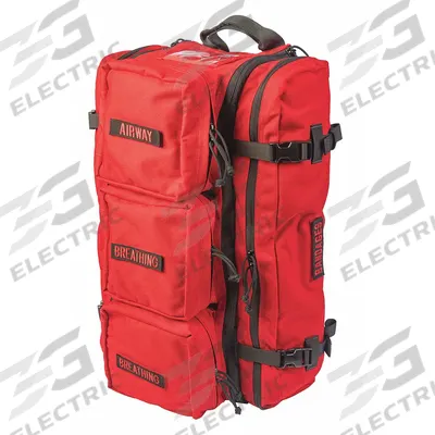 MCI Walk Kit: 84 Components, Nylon, Bag, Red, No Medication Included - Duffel Bag Trauma Kits