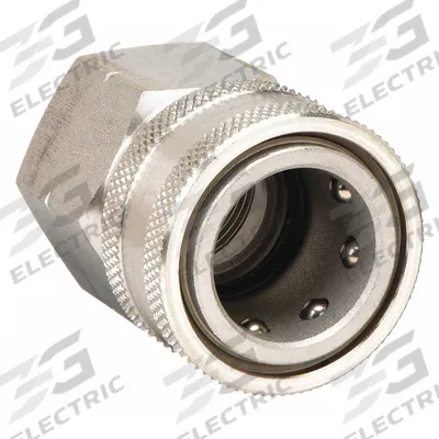 PARKER Hydraulic Quick Connect Hose Coupling: 3/8 in, 303 Stainless Steel - ST Series Hydraulic Quick-Connect Coupling Bodies