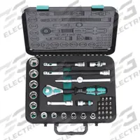 WERA Socket Wrench Set: 3/8 in Drive, 38 Piece, 6-Point, SAE, 1/4 in to 7/8 in (MPN 05003596001). Key specifications — attr1224269: 3/8 in; attr1204638: Drive Tools Included; attr1227399: Zyklop; attr1204650: 1/4 in to 7/8 in; attr1204658: 2 Adapter; attr1204673: Socket Bits Not Included; attr1204681: Wrenches Not Included; attr1204688: WERA.