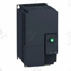 SCHNEIDER Variable Speed Drive: In Phase Three, 200-240V AC, Out Phase Three, 20 hp, IP20, No Bypass (MPN ATV320D15M3C412). Key specifications — Style: Compact; Color: Black/Blue/Gray; Output Phase: Three.