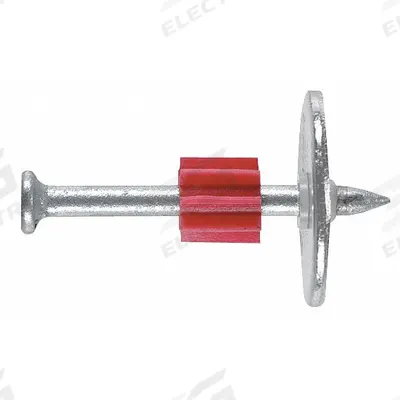 DEWALT Pin with Washer: 2 1/2 in Overall Lg, 0.3 in Head Dia., 0.15 in Shank Dia. - Pins for Powder-Actuated Tools