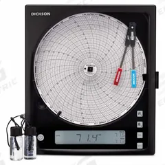 DICKSON Circular Chart Recorders: Circular Chart Recorders, Temp°C/Temp°F, -58°F to 158°F (MPN KT8-21*NoCal). Key specifications — attr1000928: KT8-21*NoCal; attr1000936: DICKSON; attr1000955: Temperature °F; attr1000958: Circular Chart Recorders; attr1000929: +/-0.9F from -58.0 to 68.0F+/-1.2F from 69F to 122F+/-2.0F over remaining range; attr1000930: Sound.