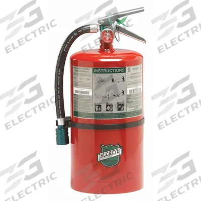 BUCKEYE Fire Extinguisher: 15.5 lb Extinguisher Capacity, 2A:10B:C - Class ABC Fire Extinguishers