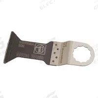 FEIN Oscillating Tool Blade: 1 3/4 in Blade Wd, 2 3/8 in Overall Lg, Flush Cutting, Bi-Metal (MPN 63502148013). Key specifications — attr1097473: Wood; attr1097476: FEIN; attr1097456: Flush Cutting.