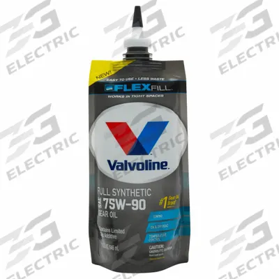 VALVOLINE Gear Oil: Synthetic, 1 qt Container Size, Pouch, 75W-90, 180 Viscosity Index - Manual Transmission Gear Oils