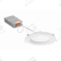 JUNO LIGHTING LED Downlight Retrofit Kit: 6 in Dia, 950 lm, 2700K/3000K/3500K/4000K/5000K, 13 W (MPN WF6 REG SWW5 90CRI MW M6). Key specifications — Trim Color: White; LED Replacement For: 100W INC/23W-26W CFL; Dimmable: Yes; Color Temperature: 3000K; Brand: JUNO LIGHTING; Voltage: 120V AC.