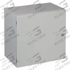 HOFFMAN Enclosure: Steel, 24 in x 24 in x 8 in, NEMA 12/13/4, Solid Cover, Hinged, Powder Coated (MPN CSD24248LG). Key specifications — Closure Method: 1/4-Turn Latch; Brand: HOFFMAN; Knockouts: Not Included.