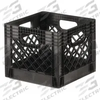ORBIS Straight Wall Tote: 8.2 gal, 13 1/8 in x 13 1/8 in x 11 in, Stacking Capable, Black (MPN DY16 Black). Key specifications — Material: Plastic; Stackable: Stacking Capable; Brand: ORBIS.