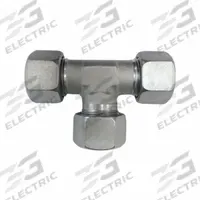 BRENNAN INDUSTRIES Compression Tee Fitting: M42x2.0 x M42x2.0 x M42x2.0 Thread Size, Steel, Rigid (MPN D2603-S30-S30-S30). Key specifications — Brand: BRENNAN INDUSTRIES; Series: D2603-EQUAL.