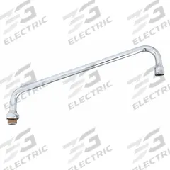 T&S BRASS Spout: Spout, Double-Bend, Swivel Spout, Brass, Chrome, 26.3 gpm Flow Rate, Laminar (MPN 063X). Key specifications — Includes: Nozzle; Product Type: Spout; Spout Style: Swivel; Body Material: Brass; Brand: T&S BRASS.