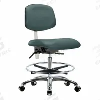 Cleanroom Task Chair: Vinyl, Armless, Ht Range 21 1/2 in to 29 in, 18 1/2 in Seat Wd, 17 in Seat Dp (MPN BR-NCR-VMBCH-CR-T0-A0-CF-CC-8546). Key specifications — Foot Support: Yes; Back Tilt Backward: 13.5°; Back Tilt Forward: 10.5°; Base Material: Aluminum; Brand: APPROVED VENDOR; Product Type: Cleanroom Task Chair; Cleanroom Class: ISO 5; ESD-Safe: Not ESD Safe.
