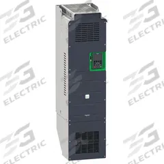 SCHNEIDER Variable Frequency Drive: In Phase Three, Out Phase Three, 75 hp, IP20, No Bypass, Compact (MPN ATV630D55M3). Key specifications — Style: Compact; Color: Black/Blue/Gray; Output Phase: Three.