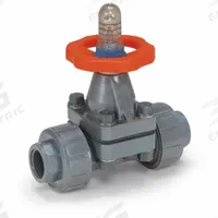 HAYWARD Diaphragm Valve: 1 1/4 in, PVC, 2-Way, NPT x Socket, 150 psi Max Pressure (CWP), FPM (MPN DAB1012UFF). Key specifications — Diaphragm Material: FPM; Special Features: Position Indicator; Brand: HAYWARD.