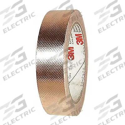 3M Conductive Electrical Tape: 1/2 in Wd, 18 yd Lg, 4 mil Thick, 600 V Volt Rating - General Purpose Foil Electrical Tape