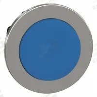 SCHNEIDER Extended Push Button: Blue, 30 mm Mounting Size, Metallic, Maintained (MPN ZB4FH6). Key specifications — Brand: SCHNEIDER; Action: Maintained; Series: XB4; Push Button Material Type: Metallic.