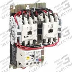 EATON NEMA Magnetic Motor Starter: Reversing, 3 Poles, NEMA Size 0, 9 A, 208V AC Coil (MPN AN59AN0E5E020). Key specifications — Brand: EATON; Auxiliary Contact Form: 1NO; Coil Voltage: 208V AC; Phase: Three; Operator: None; Operator Controls: None; Auxiliary Contacts Included: 1NO; Signaling Features: Pilot Light.