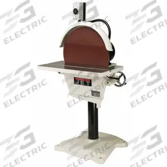 JET Disc Sander: For Metal, 230V, Three-Phase, 3 hp, 20 in Dia, Floor Standing, 1,725 RPM Max (MPN 577010). Key specifications — attr652953: 230V; attr652936: Three-Phase; attr666565: Metal; attr652910: JET.