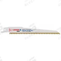 LENOX Reciprocating Saw Blade: 6 Teeth per Inch, 6 in Blade Lg, 0.05 in Blade Thick, Bi-Metal, 5 PK (MPN 21060656GR). Key specifications — attr1109198: 6; attr1109200: Rigid for Straight Cuts; attr1109201: Curved; attr1109209: LENOX.
