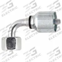 PARKER Hydraulic Crimp Fitting: Steel x Steel, 90° Elbow, -20 For Hose Dash Size, BSPP x Crimp (MPN 1B243-20-20). Key specifications — Fitting Gender: Female x Genderless; Brand: PARKER; For Hose Dash Size: -20; Fitting Connection Type: BSPP x Crimp; Thread Size: 0.511"-27.