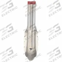 CARLISLE Serving Tongs: 9 1/2 in Overall Lg, Red, NSF Certified, Plastic, Red, Stainless Steel (MPN 60756005). Key specifications — Dishwasher Safe: No; Brand: CARLISLE; NSF Certified: Yes; Handle Material: Plastic; Blade Material: Stainless Steel.