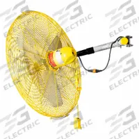 JAN FAN Mounted Fan: 30 in Blade Dia, 115 V, 1/4 hp Motor HP, Ceiling/Floor/Wall Mount, Bracket (MPN JF-CCM30-DCS-Y). Key specifications — Brand: JAN FAN; Voltage: 115 V; Number of Speeds: 2; Fan Mounting Location: Ceiling; Oscillation: Non-Oscillating; Mounting Type: Bracket.