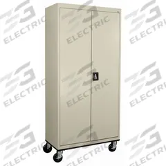 SANDUSKY Storage Cabinet: Hanging Rods/Shelves, Full Ht (59" and Taller), 36 in Overall Wd, Solid (MPN TAWR362472-07). Key specifications — Cabinet Color: Tan; Frame Assembled: Assembled; Brand: SANDUSKY.