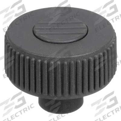 KIPP Hand Knob: Knurled, Plastic w/ Steel Thread, 5/16"-18 Thread, 14 mm Thread Lg - Knurled Knobs with Threaded Hole