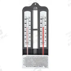TAYLOR Mason's Hygrometer: 1%to 97% Humidity Range, Wall, ±2°F (MPN 5525J1). Key specifications — Humidity Accuracy: +/- 1% Throughout the Range; Display Type: Liquid-in-Glass; Brand: TAYLOR.