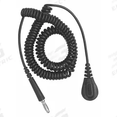 DESCO Coil Cord: Banana Plug/Date Coded/Relaxed Retraction Coil Cord, 20 ft Cord Lg, Snap, Coiled (MPN 09682). Key specifications — Cord Shape: Coiled; Plug Connection: Straight Banana Plug; Brand: DESCO.
