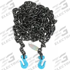 B/A PRODUCTS CO. Recovery Chain: 5/16 in Overall Hook Size, 100, 20 ft Overall Lg, Black, Steel (MPN G10-51620SGG). Key specifications — Material: Steel; Grade: 100; Hook Type: Cradle Grab; Attachment Style: Grab Hook; Color: Black; Brand: B/A PRODUCTS CO.; Equipment Color: Black.