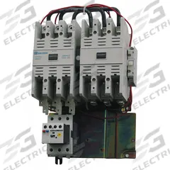 EATON NEMA Magnetic Motor Starter: Reversing, 3 Poles, NEMA Size 3, 90 A, 24V AC Coil (MPN AN59KN0T5E100). Key specifications — Brand: EATON; Auxiliary Contact Form: 1NO; Coil Voltage: 24V AC; Phase: Three; Operator: None; Operator Controls: None; Auxiliary Contacts Included: 1NO; Signaling Features: Pilot Light.