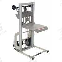 VESTIL Platform Lift Truck: 200 lb, 61 in, Aluminum, 14 in L x 17 in W Platform, Foot Pump, Cable (MPN PALL-200). Key specifications — attr1357334: VESTIL; attr1357306: (2) Axle-Mounted.