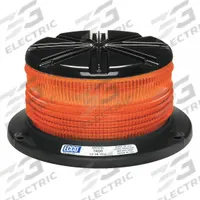 ECCO Beacon Light: Flashing Beacon, Amber, 3 1/8 in Overall Ht, LED, 12-36V DC (MPN 7460A). Key specifications — Operating Voltage: 12-36V DC; Number of Flash Patterns: 8; Includes: Mounting Hardware; Electrical Connection: Blunt Cut Wires; Mount Type: Bolt; Brand: ECCO; Shape: Round; Lighting SAE Class Rating: SAE Class 1.