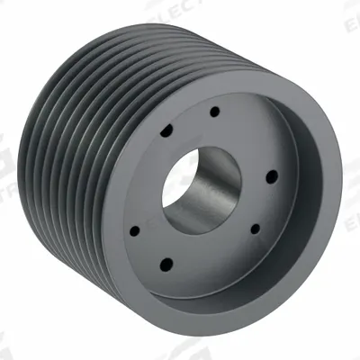 APPROVED VENDOR V-Belt Pulley: 5V1090, 10 Groove, 10.9 in OD, Bushed Bore - Bushed-Bore Cast-Iron Wedge V-Belt Pulleys