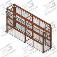 WIRECRAFTERS Enclosure Kit: 2 Bays, 144 in x 48 in x 96 in, 10 ga, Steel, Powder Coated, Gray (MPN RE12848SD2). Key specifications — Brand: WIRECRAFTERS; Material: Steel; Includes: Overhead Track; Includes Hardware: Yes; Finish: Powder Coated; Color: Gray.