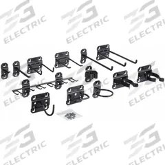APPROVED VENDOR Pegboard Hook Assortment Kit: 63 Hooks, Screw-In, Surface, Black (MPN 5TPP1). Key specifications — attr38463: Surface; attr38447: Black; attr59547: Hook Assortment Kit; attr38464: Screw-In; attr38446: APPROVED VENDOR.