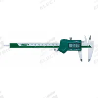 INSIZE Left-Handed Digital Caliper: 0 in to 6 in /0 mm to 150 mm, +/- 0.0012 in Accuracy (MPN 1130-150). Key specifications — attr1184549: +/- 0.0012 in; attr1184550: 0.0005 in/0.01 mm; attr1184590: INSIZE; attr1184555: Outside.
