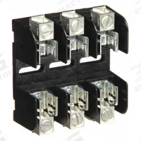 MERSEN Fuse Block: Open Block Design, 3 Pole, 250 V AC, Box Lug, Non-Indicating (MPN 20308R). Key specifications — Brand: MERSEN.