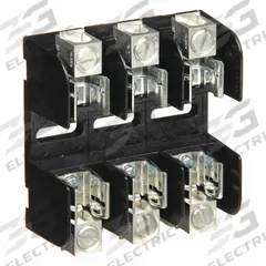 MERSEN Fuse Block: Open Block Design, 3 Pole, 250 V AC, Box Lug, Non-Indicating (MPN 20308R). Key specifications — Brand: MERSEN.