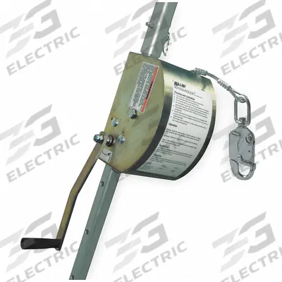 MILLER BY PIP Confined Space Winch: 350 lb Winch Wt Cap, 65 ft Cable Lg, Steel, Snap Hook - Confined Space Winches